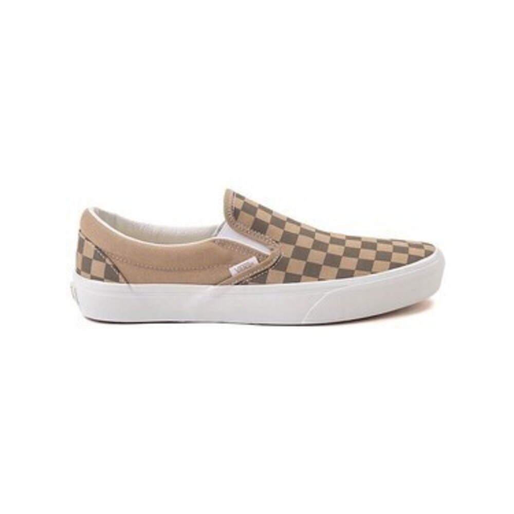 Vans Slip-On Checkerboard Skate Shoe - Block Brown